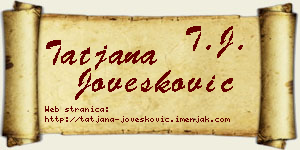 Tatjana Jovešković vizit kartica